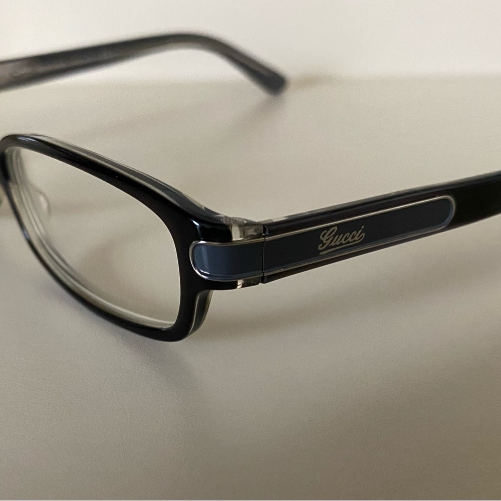 Gucci Black And Gray Rectangular Glasses Timeless… - image 4